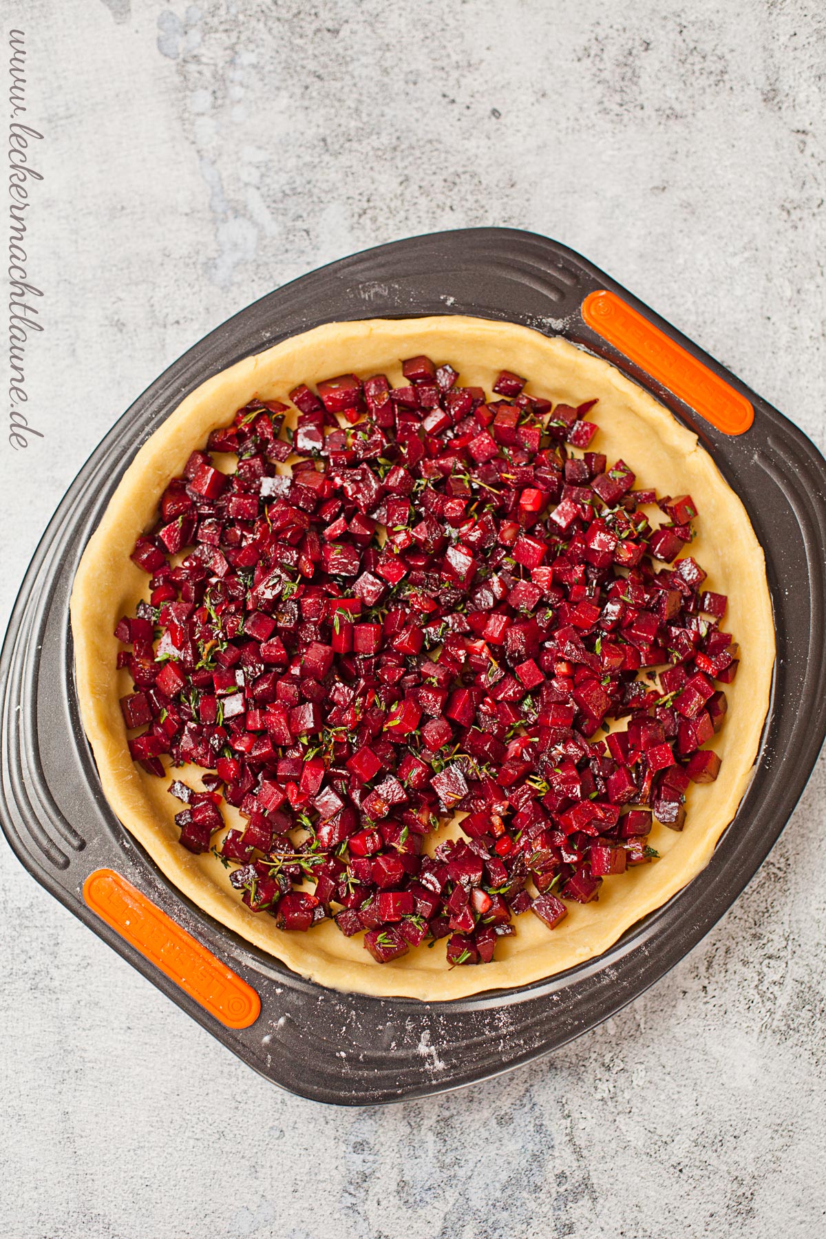 Rote-Beete-Quiche auf Cimata-Salat | lecker macht laune