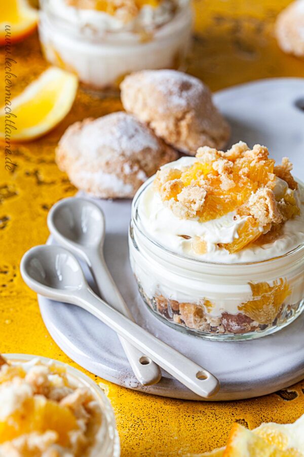 Schnelle QuarkOrangenNachspeise im Glas lecker macht laune