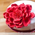 Torte mit großer Rose – making of